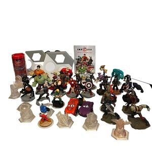 Disney Infinity Lot with Figures, Crystals, And Power Discs
